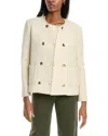 Ba&sh Ba & Sh Woman Jacket Cream Size 3 Wool, Polyamide, Polyester, Silk, Acrylic In White