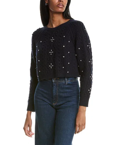 Ba&sh Wool Cardigan In Navy
