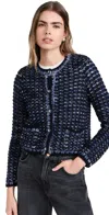 Ba&sh Beloni Wool-blend Cardigan In Marine