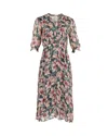 Ba&sh Betty Midi Dress In Floral Print Viscose In Multi