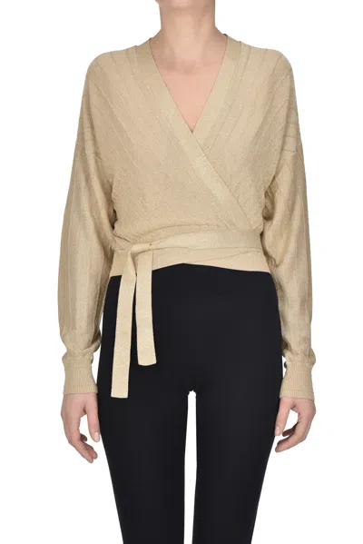 Ba&sh Braty Cardigan In Gold