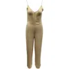 Ba&sh Chiva Sleeveless Jumpsuit In Beige Cupro In Beige