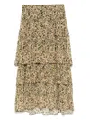 Ba&sh Coccie Midi Skirt In Neutrals