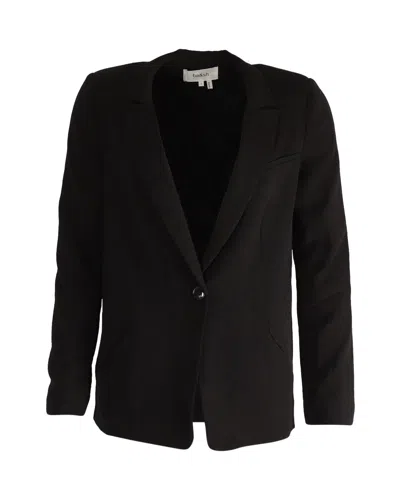 Ba&sh Doni Crepe Single-breasted Blazer In Black Polyester