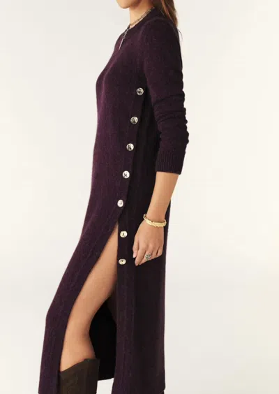 Ba&sh Doree Maxi Dress In Aubergine In Purple