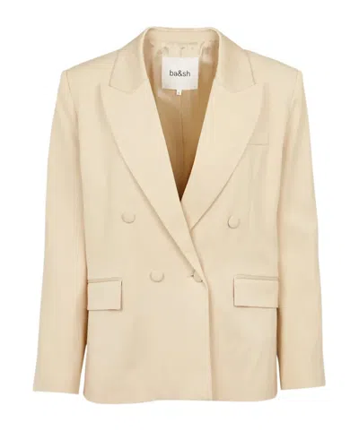 Ba&sh Double-breasted Suit Jacket In Nude
