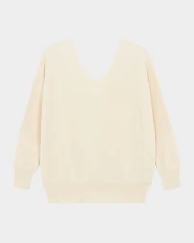 Ba&sh Elsy Backless Sweater In Ecru