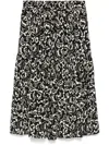 Ba&sh Eola Midi Skirt In Black