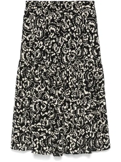 Ba&sh Eola Midi Skirt In Black