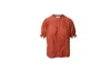 Ba&sh Eyelet Button Down Blouse In Red Cotton In Red