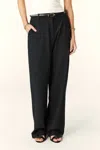 Ba&sh Fabio Pleated Trouser In Marine In Blue