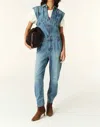 Ba&sh Figo Sleeveless Jumpsuit In Denim In Multi