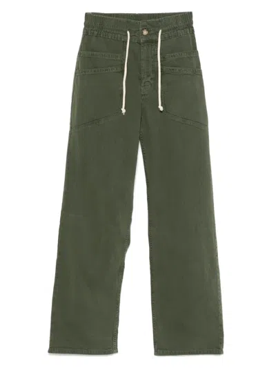 Ba&sh Fima Straight Trousers In Green
