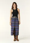 Ba&sh Flame Skirt In Bleu In Black