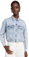 Ba&sh Fox Jacket Light Used Blue In Light Used Blue