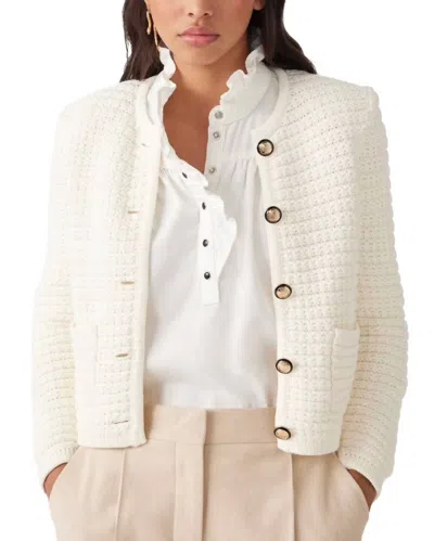 Ba&sh Gaspard Button Front Cardigan In Ecru
