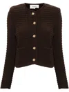 Ba&sh Gaspard Long Sleeve Knit Cardigan In Brown In Brown