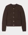 Ba&sh Gaspard Long Sleeve Knit Cardigan In Brown In Brown