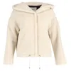 Ba&sh Hooded Jacket In Cream Sherpa Fleece In White