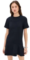 Ba&sh Ilona Short Sleeve Mini Dress In Black In Bleunuit