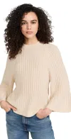 Ba&sh Jobert Wool-blend Sweater In Beige Chine