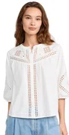 BA&SH LIRKIN SHIRT BLANC