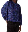 Ba&sh Women's Leopard Print Blouse In Blue