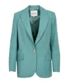 Ba&sh Long-sleeved Suit Coat In Blue