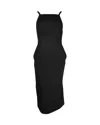 Ba&sh Low-back Sleeveless Midi Dress In Black Viscose In Black
