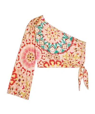 Ba&sh Lucia Asymmetric Top In Pink