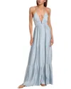 Ba&sh Wasta Tiered Maxi Dress In Blue