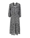 Ba&sh Paisley-print Midi Dress In Black Viscose In Multi