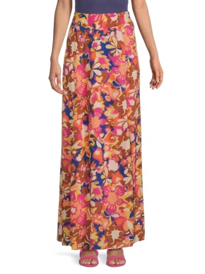 Ba&sh Sanna Floral Maxi Skirt In Multi