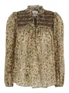 Ba&sh Multicolor Shirt With Lace Closure And All-over Print In Viscose Woman In Multicolor