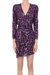 Ba&sh Sola Sequin-embellished Draped Minidress In Purple