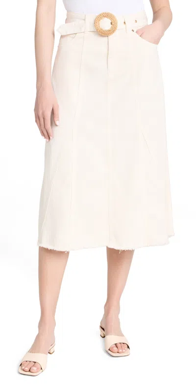 Ba&sh Women's Tinna Tie-waist A-line Midi-skirt In Ecru