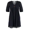 Ba&sh V-neck Mini Dress In Navy Blue Cotton In Blue