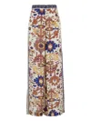 Ba&sh Vlyde Patterned Wide-leg Trousers In Beige