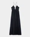 Ba&sh Wasta Pleated Maxi Dress In Black