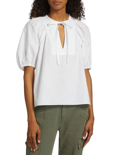 Ba&sh Women's Jamie Puff-sleeve Cotton Top