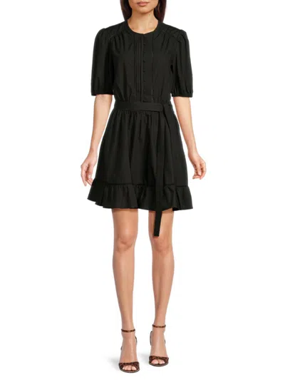 Ba&sh Women's Jordan Belted Mini Fit & Flare Dress In Noir