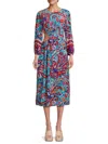 Ba&sh Monica Floral-print Midi Dress In Blue Multi