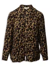 Ba&sh Leopard Print Long Sleeved Blouse In Multicolor Viscose In Tan Multi