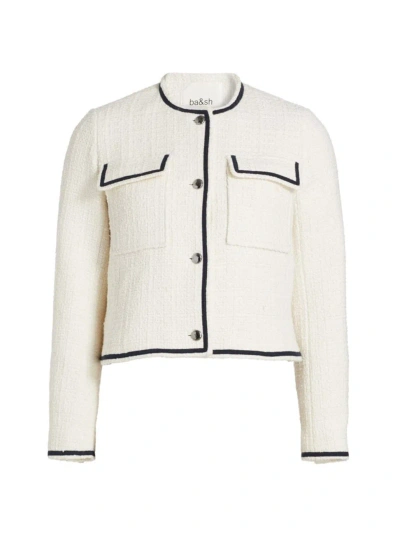 Ba&sh Women's Raoul Cotton-blend Tweed Jacket In Ecru