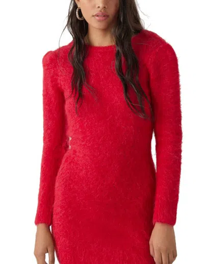 Ba&sh Women's Red Tunisia Alpaca Sweater Mini Dress