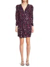 Ba&sh Sola Sequin-embellished Draped Minidress In Violet