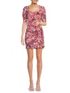 Ba&sh Women's Squareneck Mini Sheath Dress In Red Multi