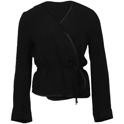 Ba&sh Wrap Top In Black Polyester