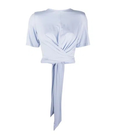 Ba&sh Yay Short-sleeve Tied T-shirt In White