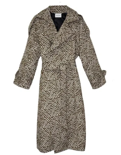 Baacal Aria Double Breasted Trench In Brown